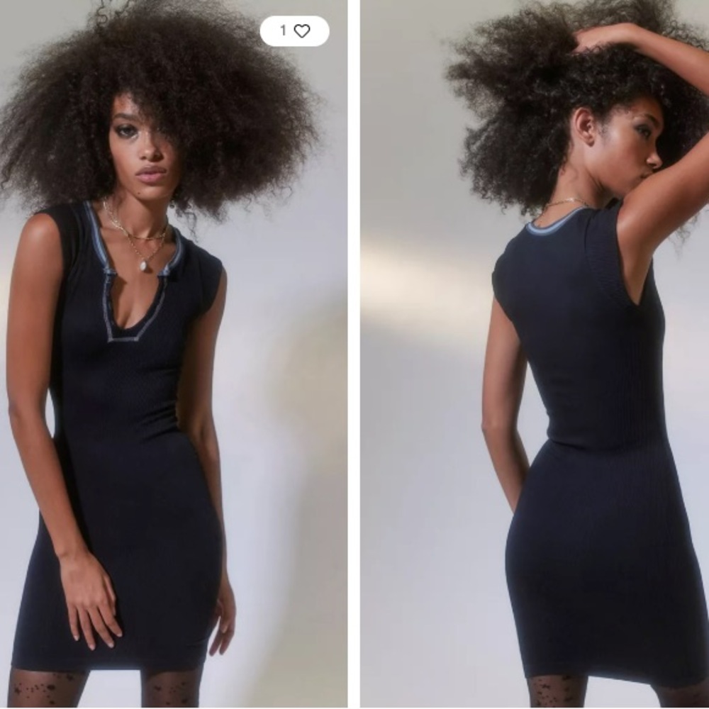 Urban Outfitters, Out from Under, Go for Gold seamless mini-dress. Size M/L